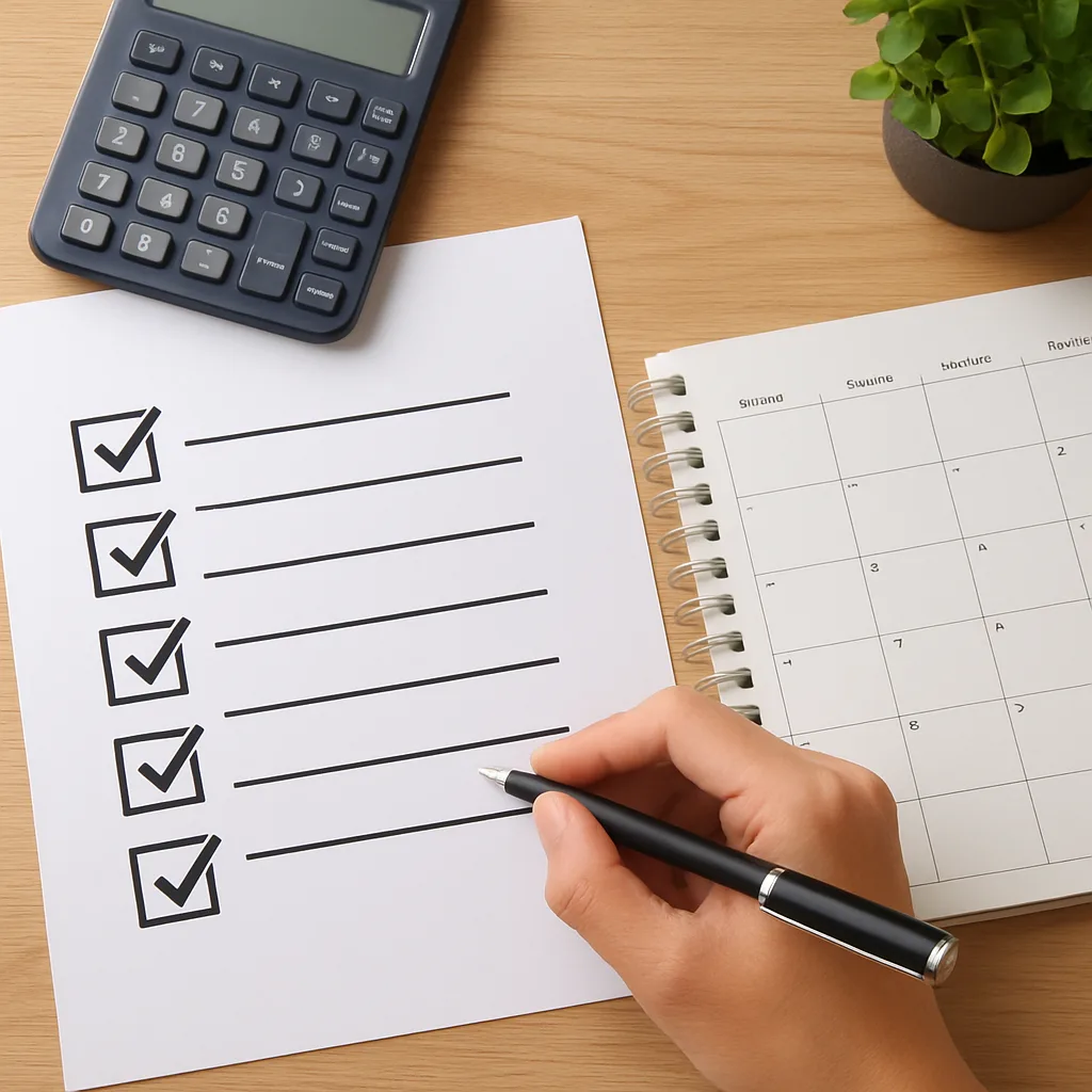 Financiële checklists voor maandplanning
